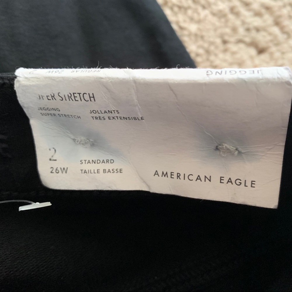 American Eagle Black Pants Skinny Jeggings - Picture 7 of 8